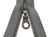 Deelbare ritsen - brons - YKK - 40/45/50/55