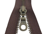 Deelbare ritsen - brons - YKK - 40/45/50/55