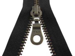Deelbare ritsen - brons - YKK - 40/45/50/55