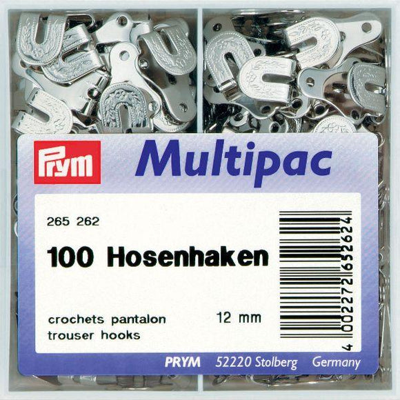 Multipac Prym Broekhaken - 12mm - Zilver - 265262 - Fournituren Zakelijk