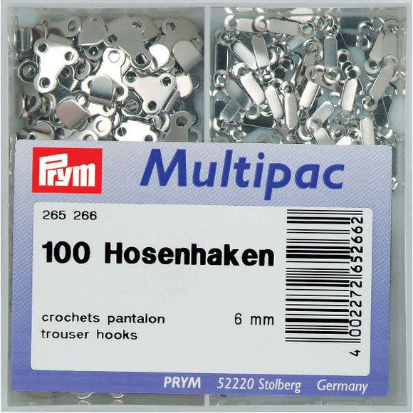 Multipac Prym Broekhaken - 6mm - Zilver - 265266 - Fournituren Zakelijk