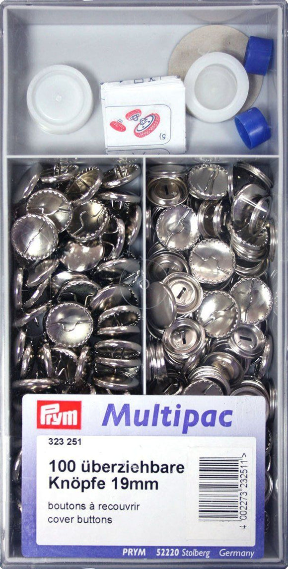 Multipac Prym Stofknopen - 23mm - Zilver - 323252 - Fournituren Zakelijk
