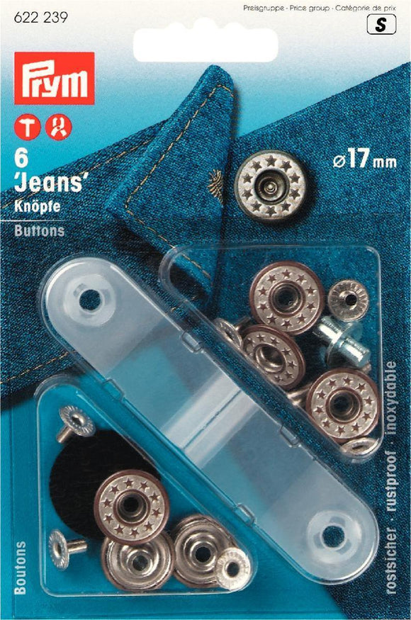 Prym Jeansknopen Inslag - Zilver - 622239 - Fournituren Zakelijk